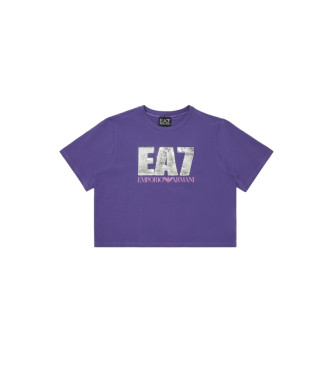 EA7 Majica z logotipom serije lila