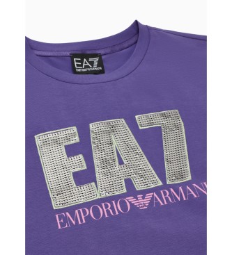 EA7 T-shirt della serie Logo lilla