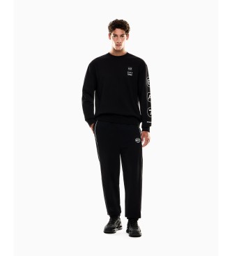 EA7 Sweatshirt polaire Logo Series noir