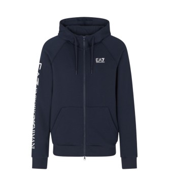 EA7 Felpa con cappuccio Logo Series, blu navy