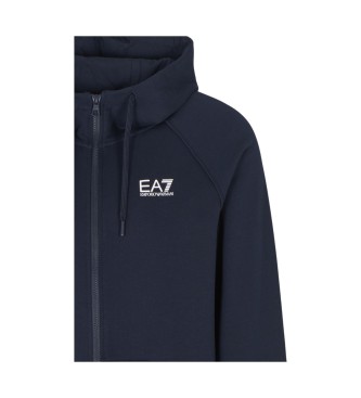 EA7 Felpa con cappuccio Logo Series, blu navy