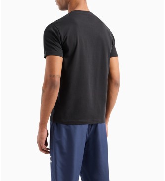 EA7 Logotip serije Oversize T-Shirt black