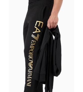 EA7 Pantalon avec logo Train noir