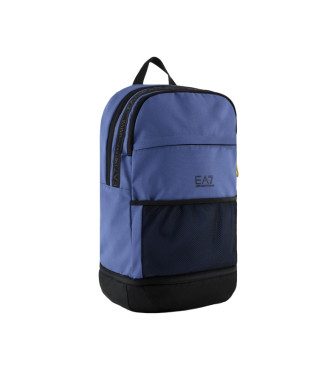 EA7 Blue round backpack