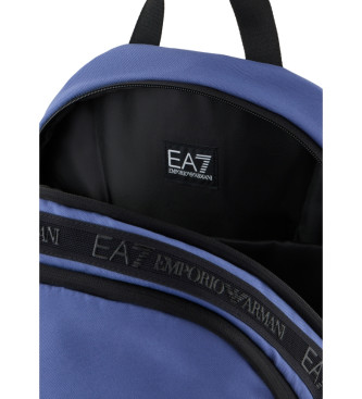 EA7 Blue round backpack