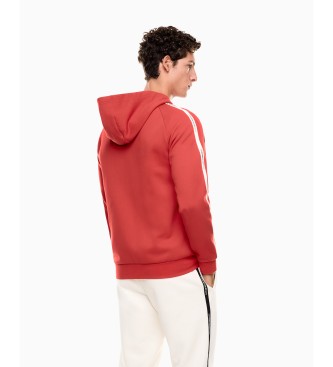 EA7 Hoodie met rits Logo Serie rood