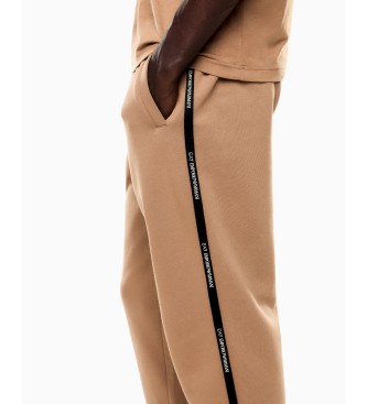 EA7 Cotton blend trousers Logo Series brown