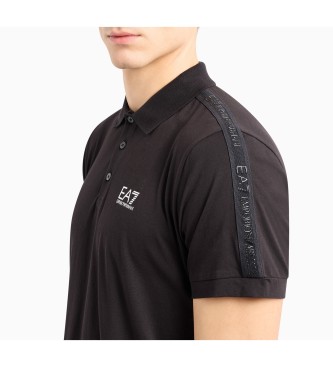 EA7 Bombažna polo majica Logo Series črna