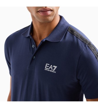 EA7 Polo della serie Logo blu scuro