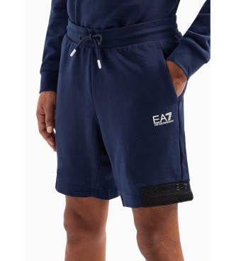 EA7 Pantaloncini della serie con logo blu scuro