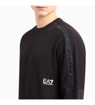 EA7 Felpa con nastro logo nero