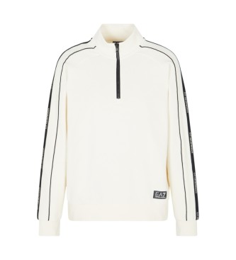 EA7 Sudadera Logo Series de mezcla de algodn blanco