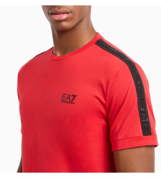 EA7 Koszulka z serii Logo czerwona