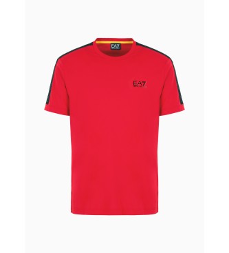 EA7 T-shirt rossa della serie Logo