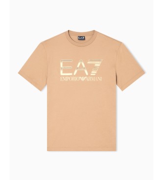EA7 Majica maxilogotype Logo Series beige