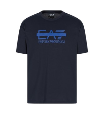 EA7 Train Logo Series SS marinbl� T-shirt