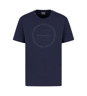 EA7 T-shirt della serie Logo blu scuro