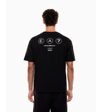 EA7 Logo Series print T-shirt black