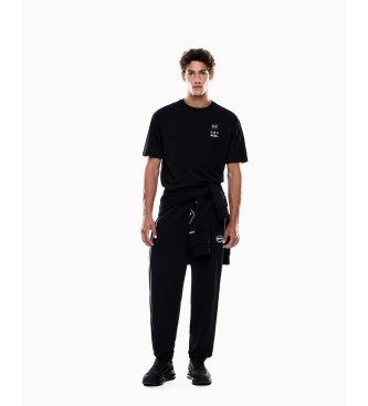 EA7 Logo Series print T-shirt black