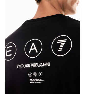EA7 Logo Series print T-shirt black