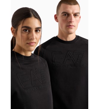 EA7 Bluza z okrągłym dekoltem Logo Series czarna
