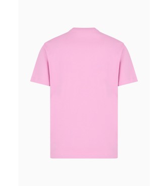 EA7 T-shirt rosa della serie Logo