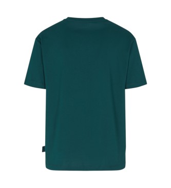 EA7 T-shirt com o logtipo da srie Train bordado em verde