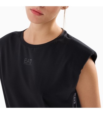EA7 Logo Series Kleid schwarz