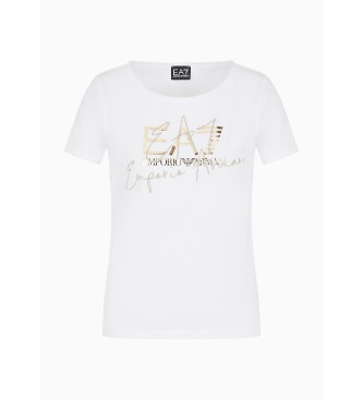 EA7 T-shirt  col ras du cou Logo Series blanc