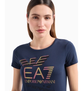 EA7 T-shirt con logo della serie Navy Eagle