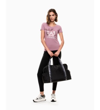 EA7 T-shirt com estampado Logo Series rosa