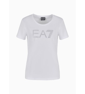EA7 Logo Series Fancy T-shirt biały