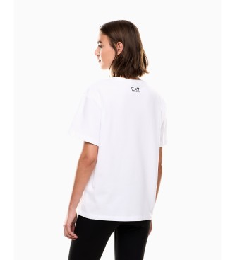 EA7 T-shirt com o logtipo da srie branca