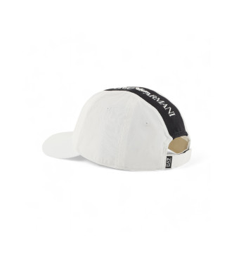 EA7 Cappellino con nastro logo Train M bianco