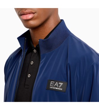 EA7 Casaco Lux Identity em tecido tcnico azul-marinho