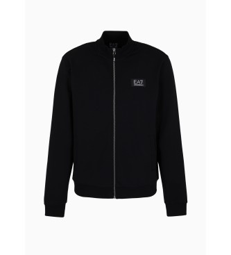 EA7 Lux Identity-sweatshirt van zwarte melange