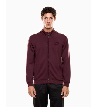 EA7 Lux Identity interlock sweatshirt maroon