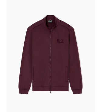 EA7 Lux Identity interlock sweatshirt maroon