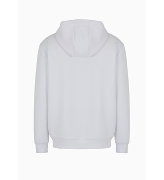 EA7 White zip-up sweatshirt