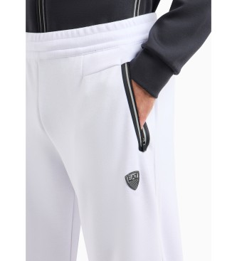 EA7 Spodnie Premium Zip białe