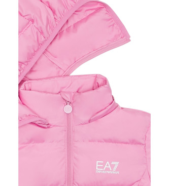 EA7 Skinnende vatteret jakke pink