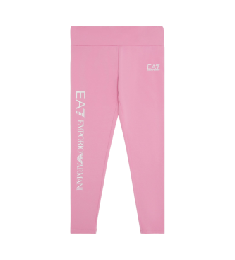 EA7 Rajstopy Shiny Girl różowe