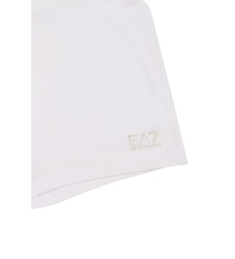 EA7 Kort tog Skinnende hvid