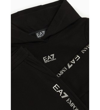EA7 Tuta nera lucida