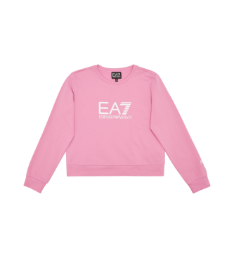 EA7 T-shirt rosa brillante con treno