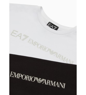 EA7 Komplet svetleče bele majice in gamaš