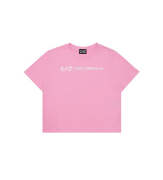EA7 Shiny T-Shirt & Leggings Rosa, svart