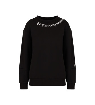 EA7 Glnzendes Sweatshirt schwarz