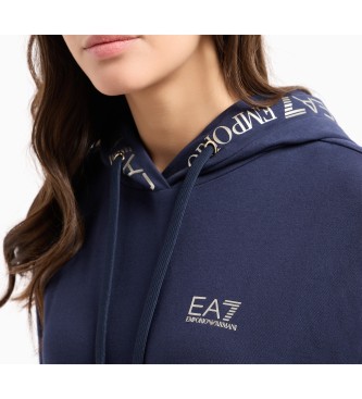 EA7 Tuta estesa con logo blu scuro
