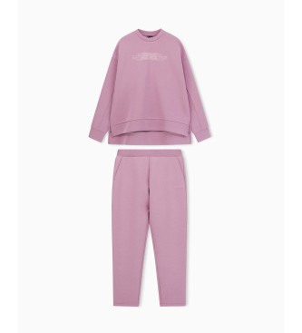 EA7 Logo Serie roze set
